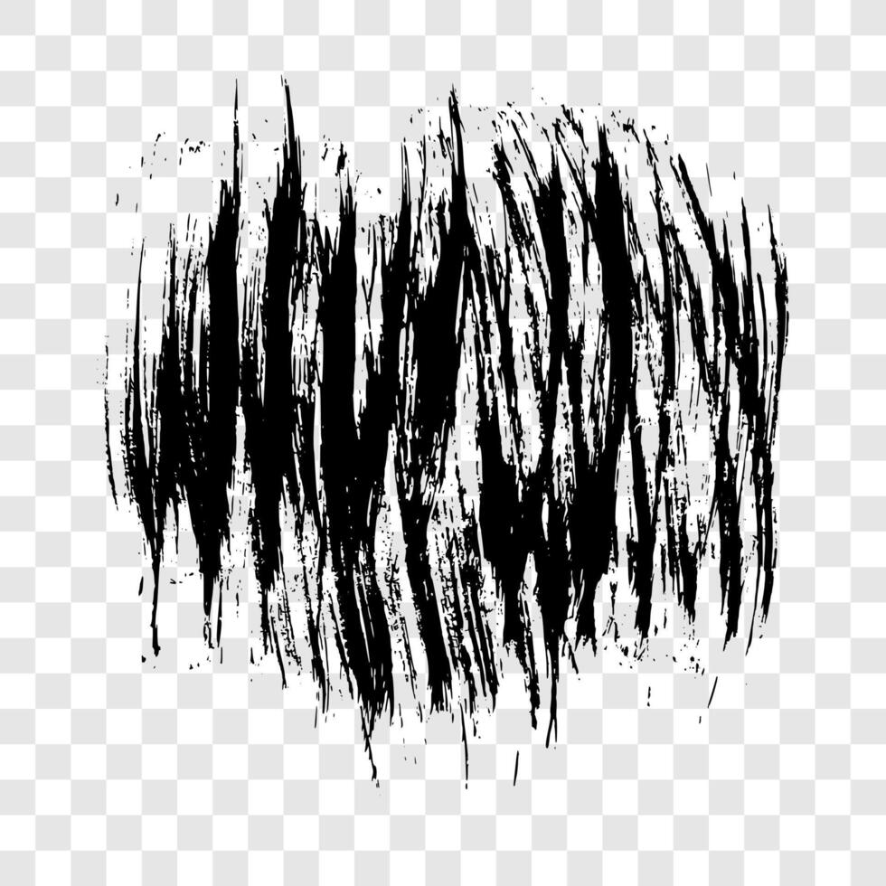 Black brush stroke. Hand drawn ink spot isolated on background. illustration vector