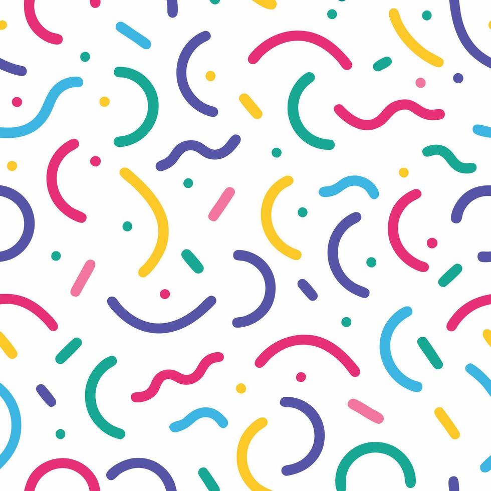 a colorful pattern with shapes and lines vector