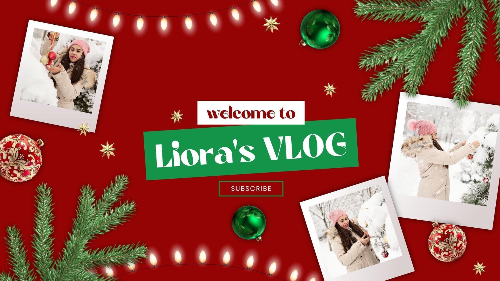 Red and Festive Christmas Youtube Banner template
