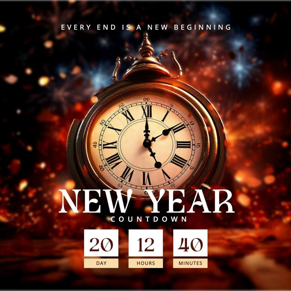 New Year Countdown Instagram Post template
