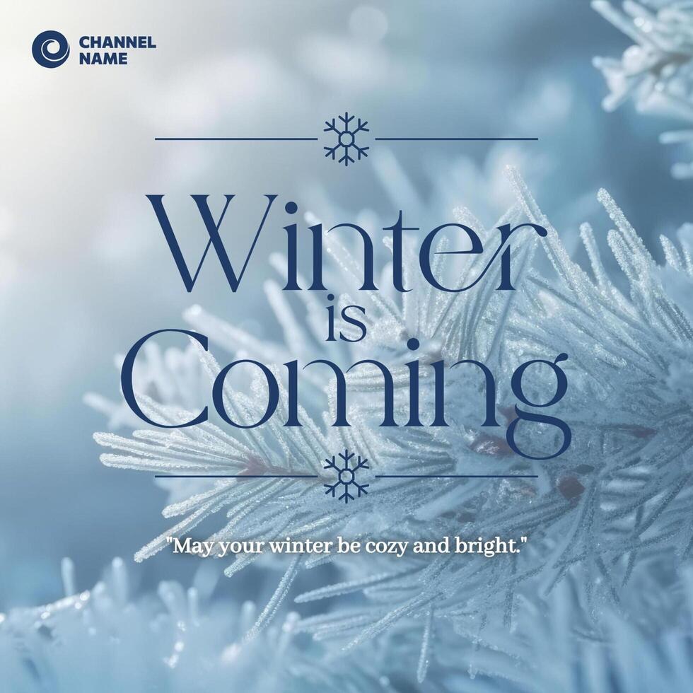 Welcome Winter Season Greeting Post template