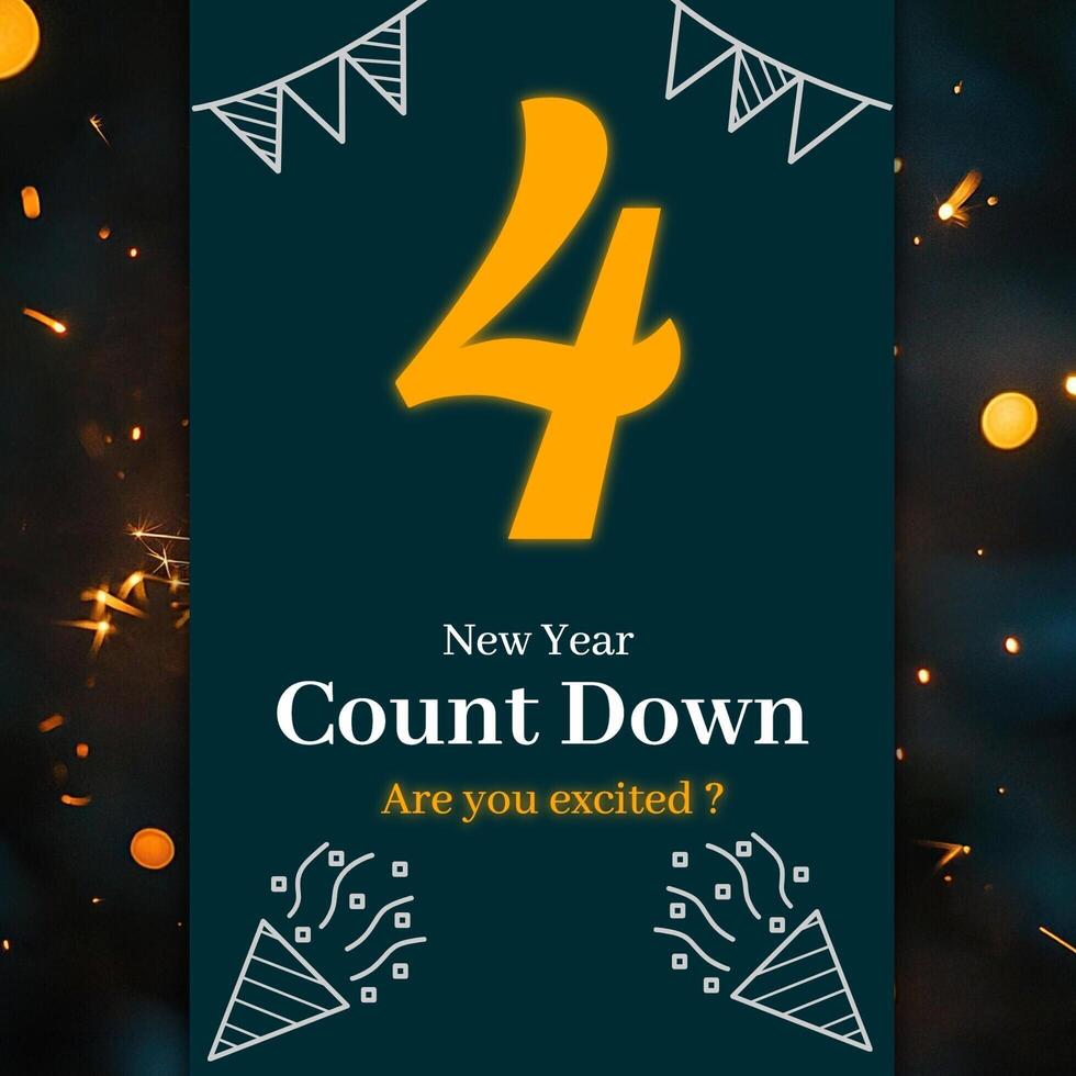 New Year Count Down Instagram Post template