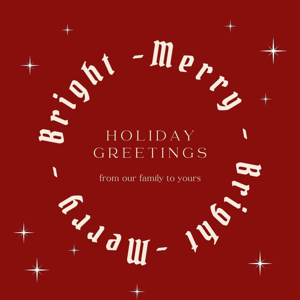 christmas season greeting social media post template