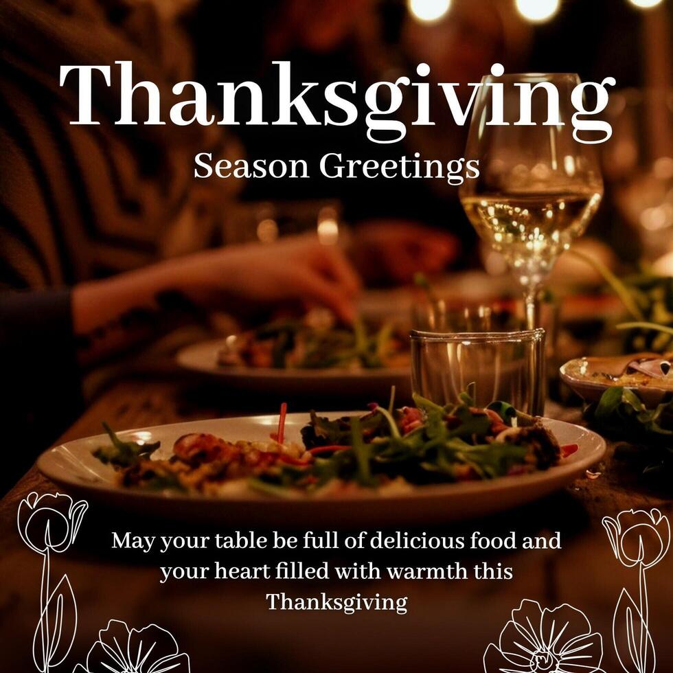 Thanksgiving Season Greetings for Instagram Post template