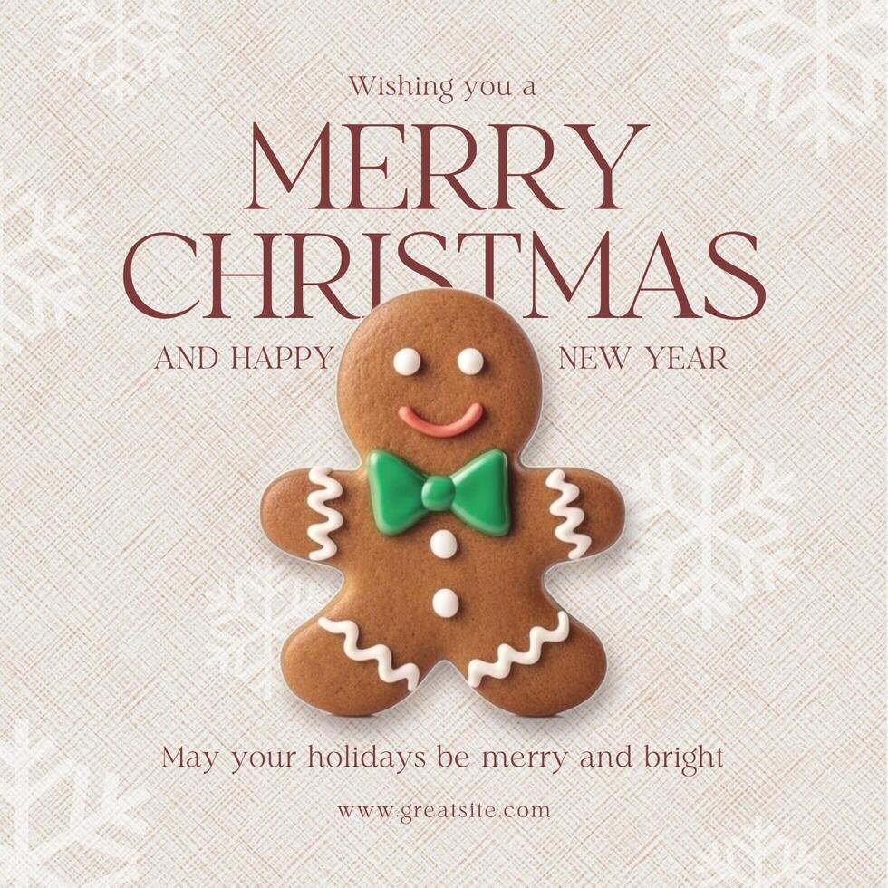 Beige Christmas Season Greeting Instagram Post template