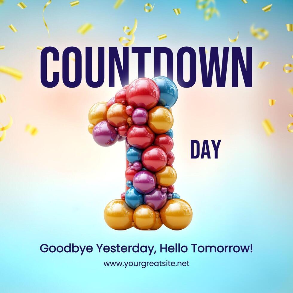 Countdown New Year Instagram Post template