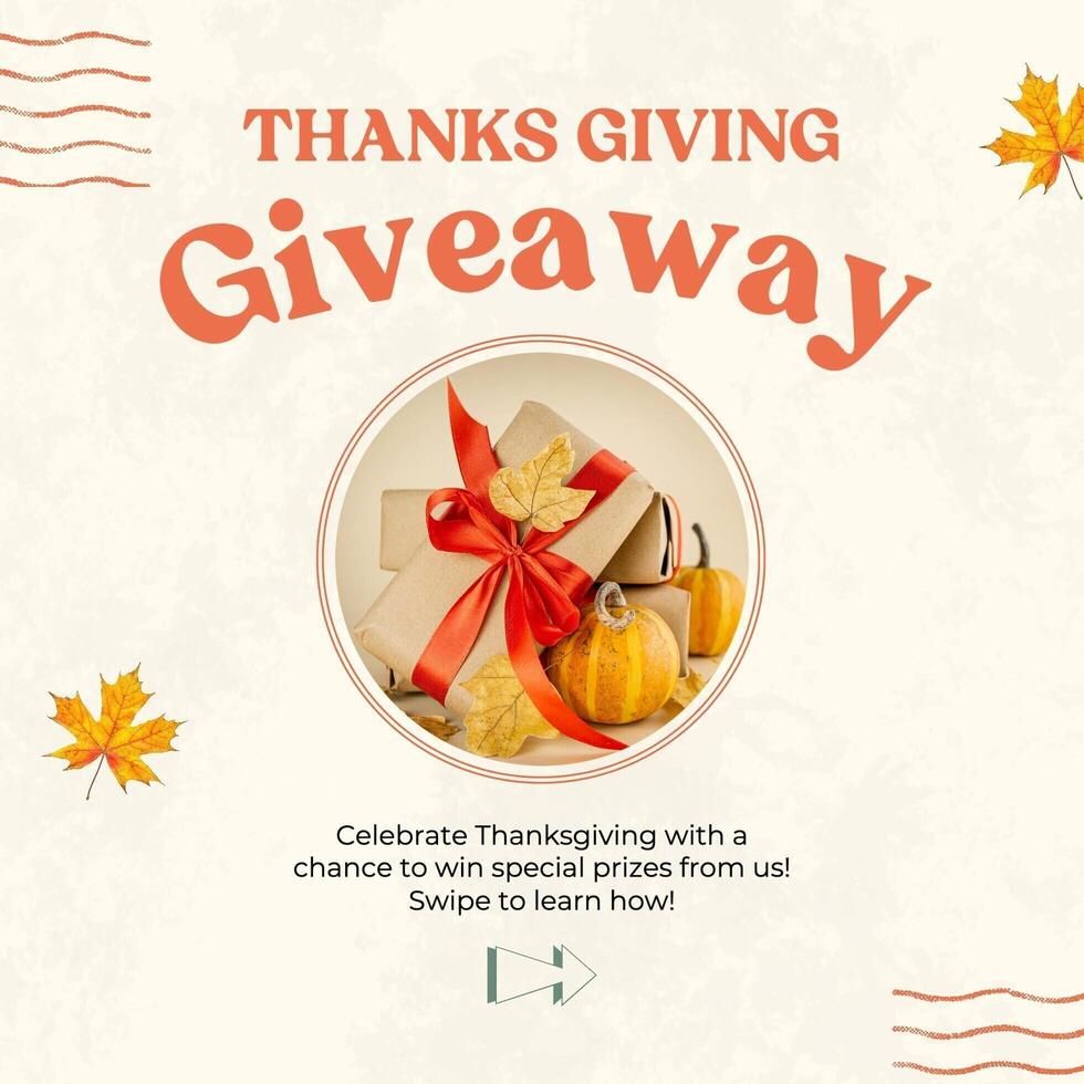 IG Post - Carousel - Thanksgiving Giveaway template