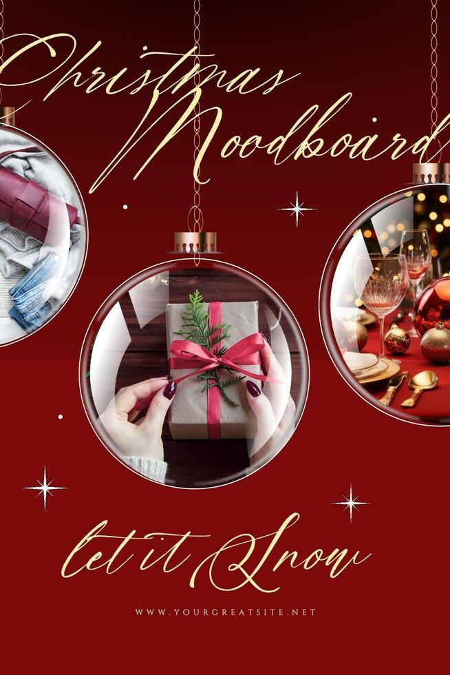 christmas style for pinterest graphic template