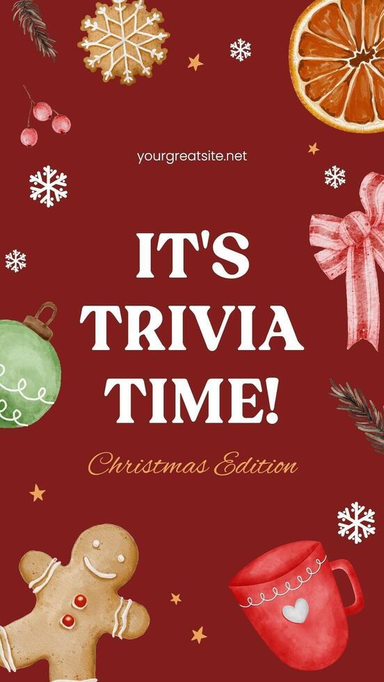 Christmas Quiz Instagram Story template