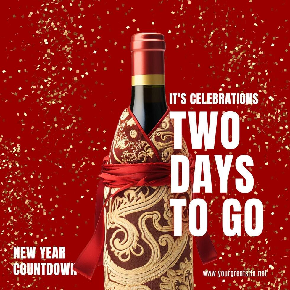 new year countdown social media post template