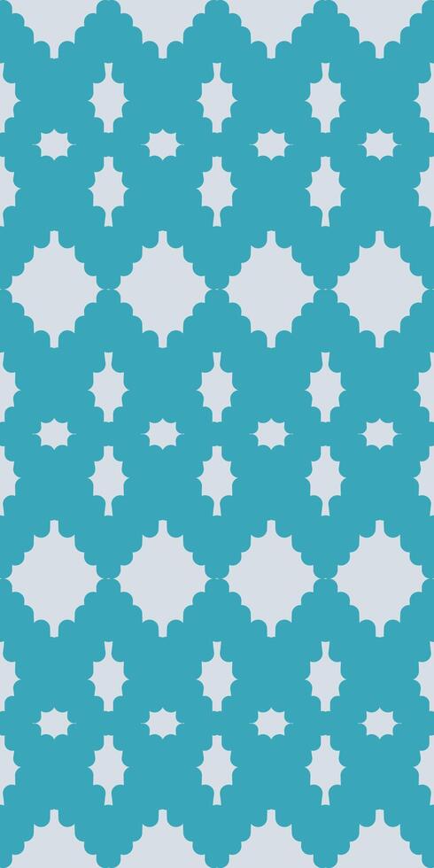 Viridian Blue Seamless Pattern Traditional Geometric Style with Grey Weaves ikat homespun. Minimal less is more Ethnic Florals Design Pattern for Apparel Fashion, Cushion Cover, home deco,carpet scarf vector