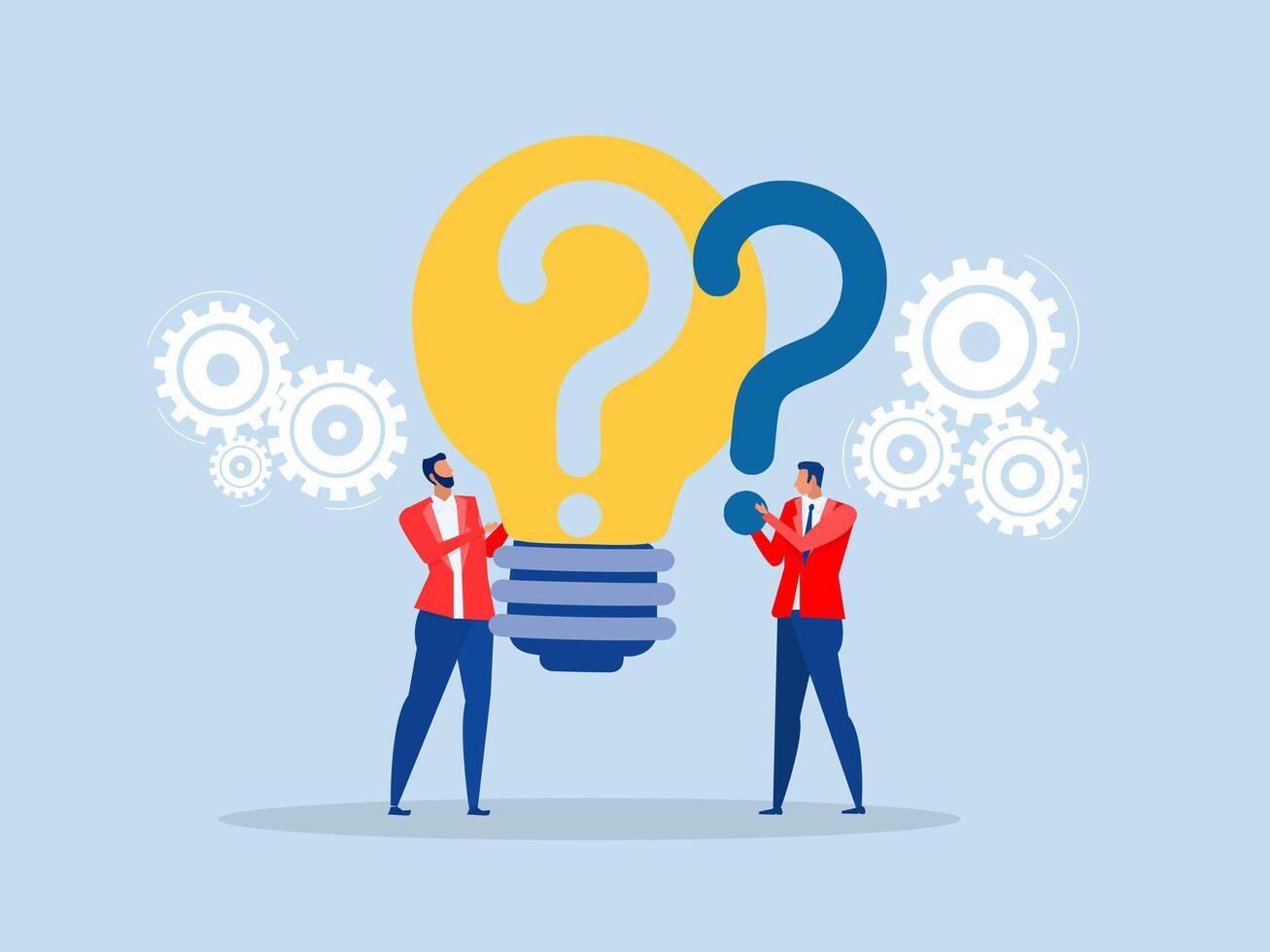 pregunta y responder resolviendo problema o negocio solución o apoyo idea concepto pedir para respuesta o idea a resolver dificultad y problema Preguntas más frecuentes conversación. vector