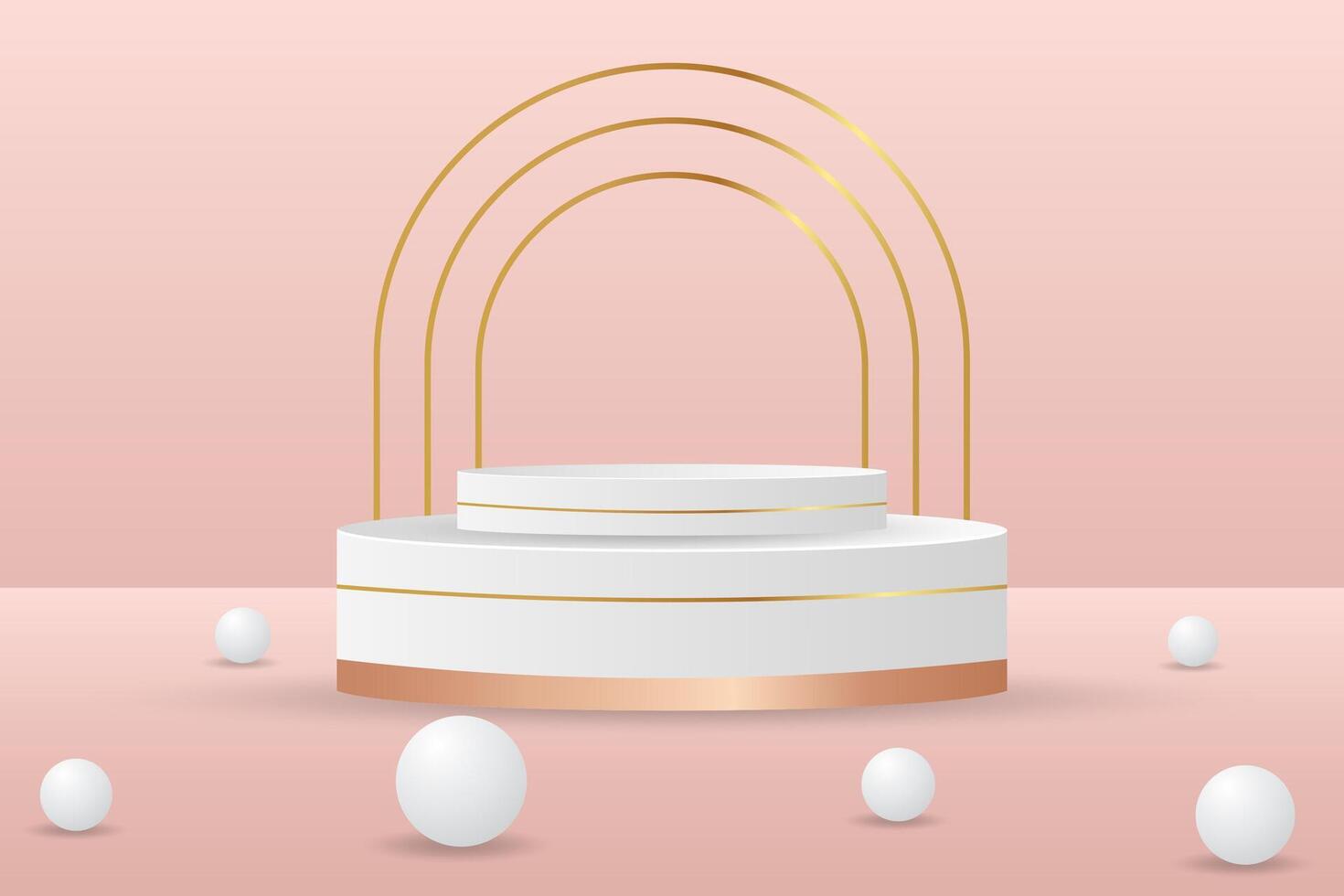 3d design podium stage illustration for product display vector