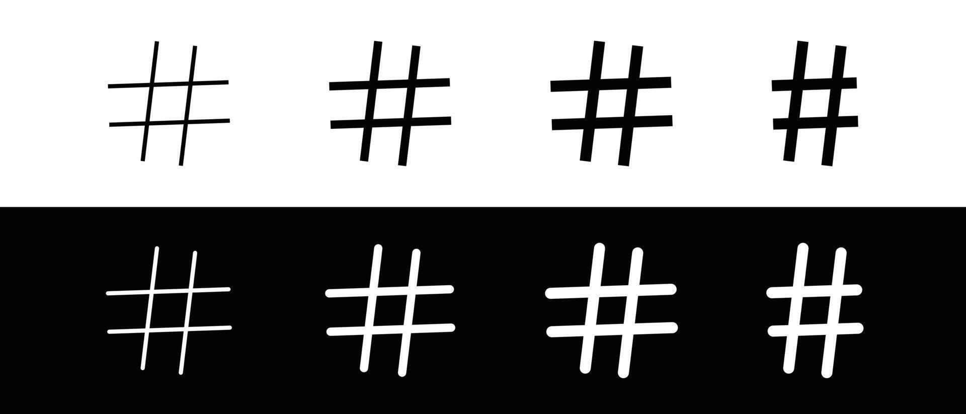 Hashtag icon sign symbol. Hashtag shape illustration. vector