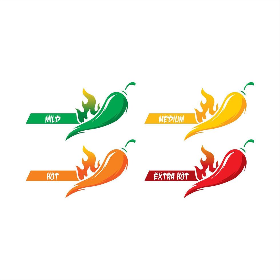 Hot peppers logo design vector