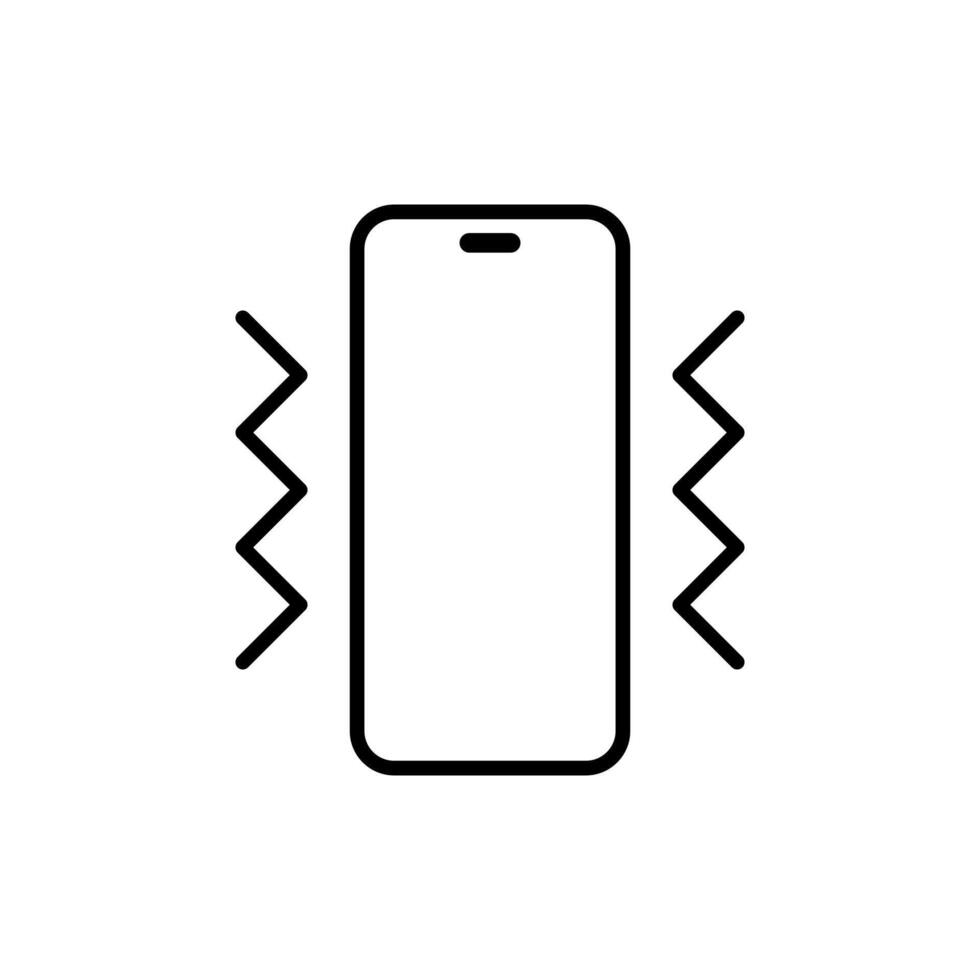 Smartphone vibrate, vibration icon isolated on white background. Silent phone sign symbol vector