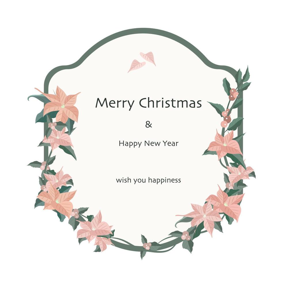 greeting card banner with blossom flower on frame background vector