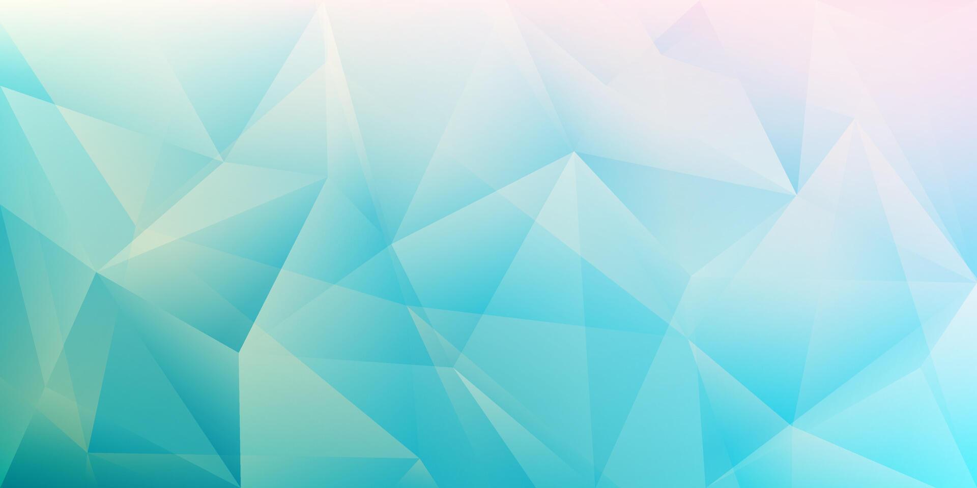 luminous turquoise triangle polygon pattern background vector