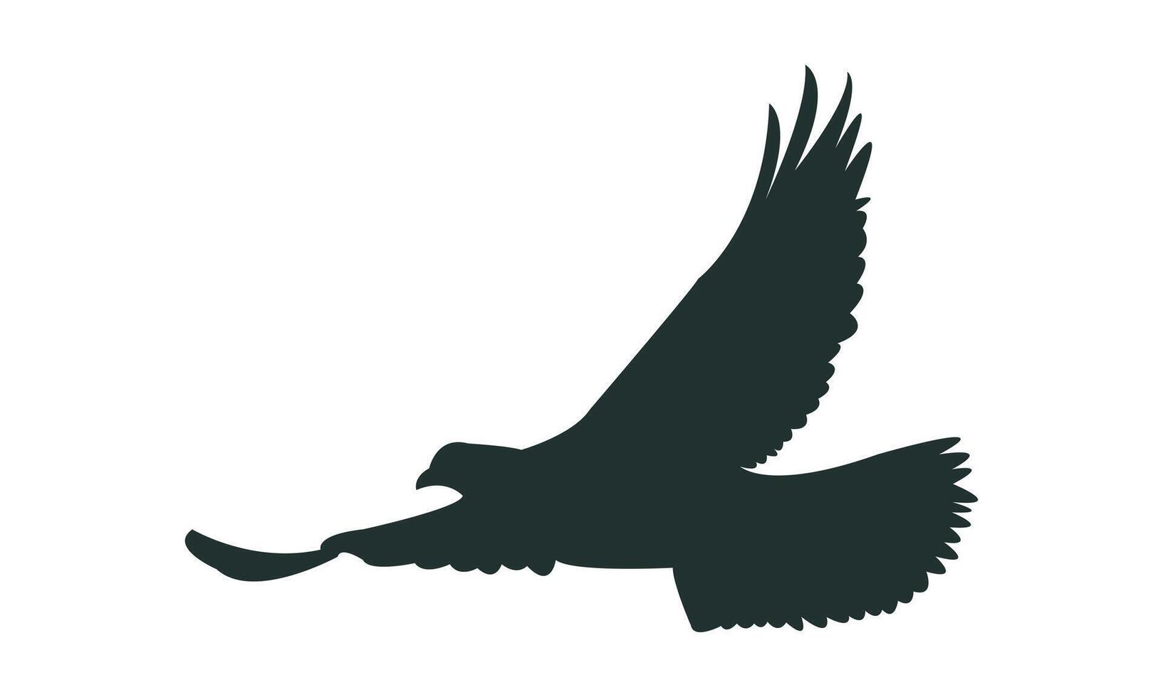 Flying Pigeon Black Silhouette Design vector
