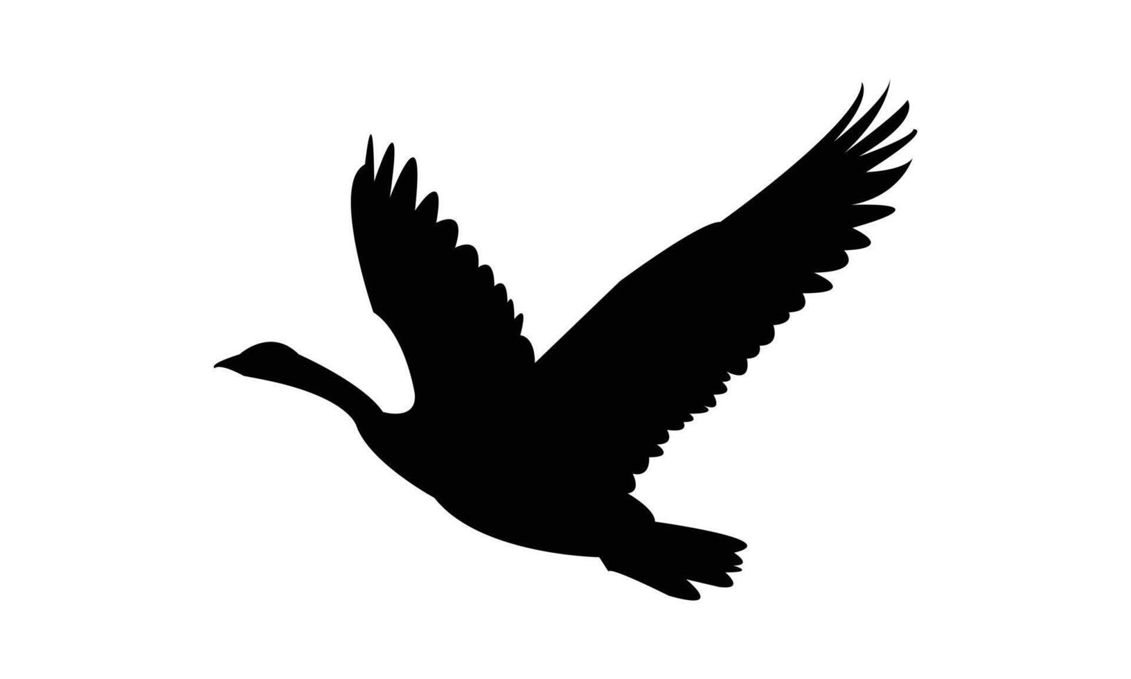 Flying Goose Bird Silhouette vector