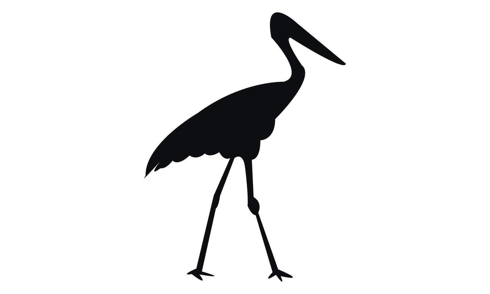 Stork Black Silhouette vector