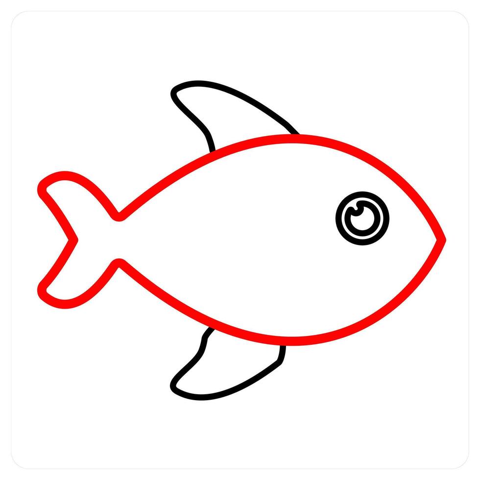 fish and food icon concept vector