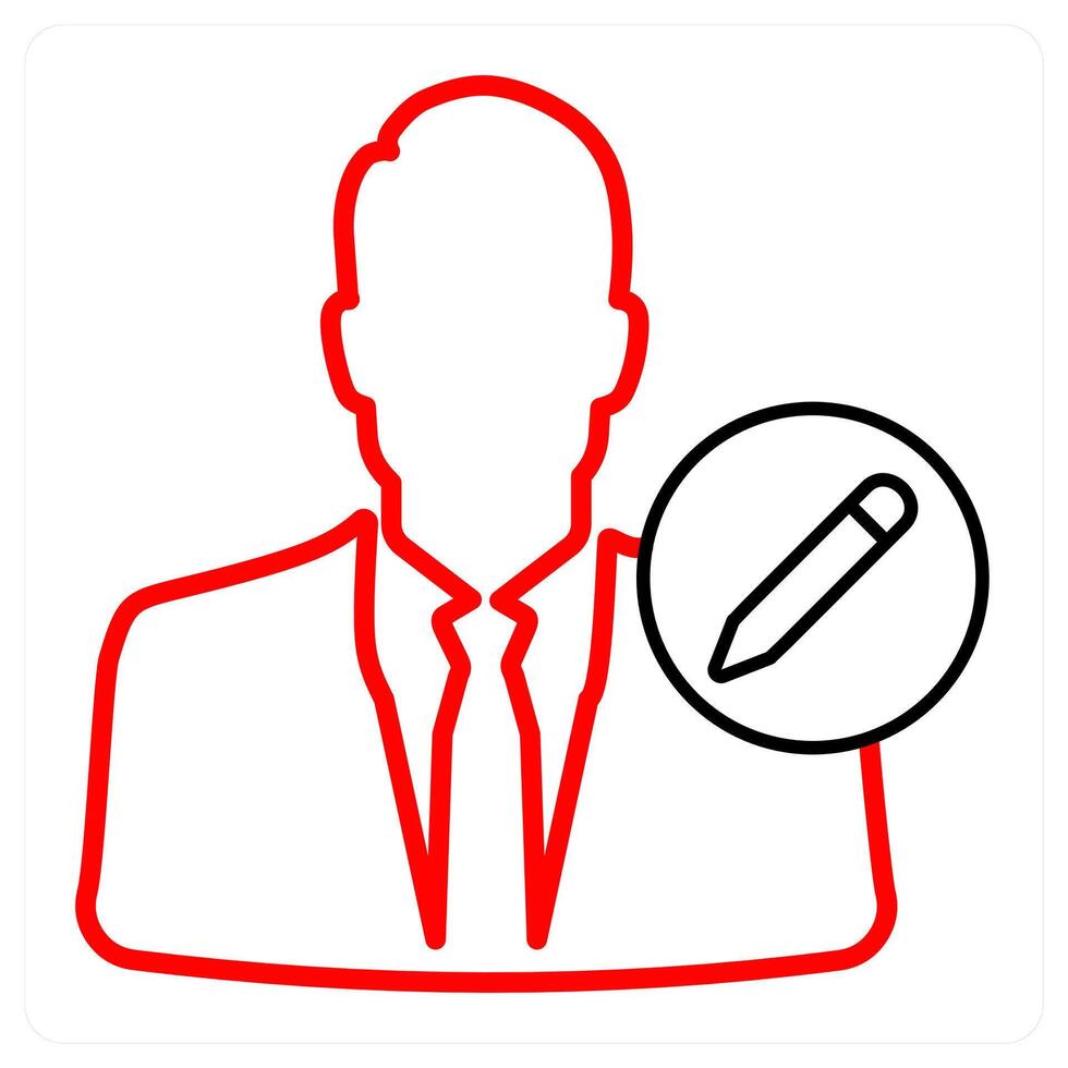 edit profile and user icon concept vector