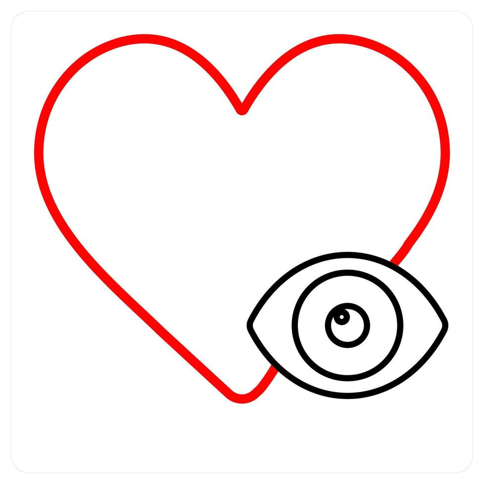 Vision and like icon concept vector