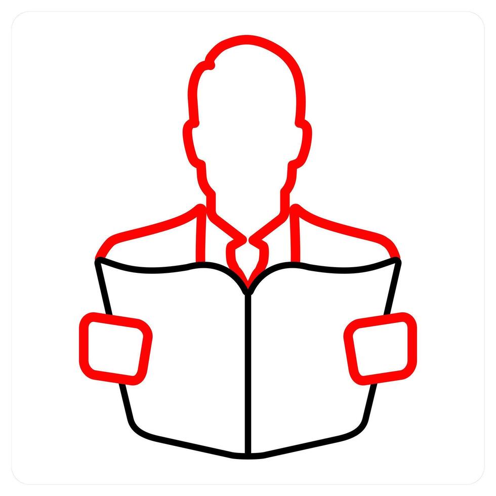 reader and education icon concept vector