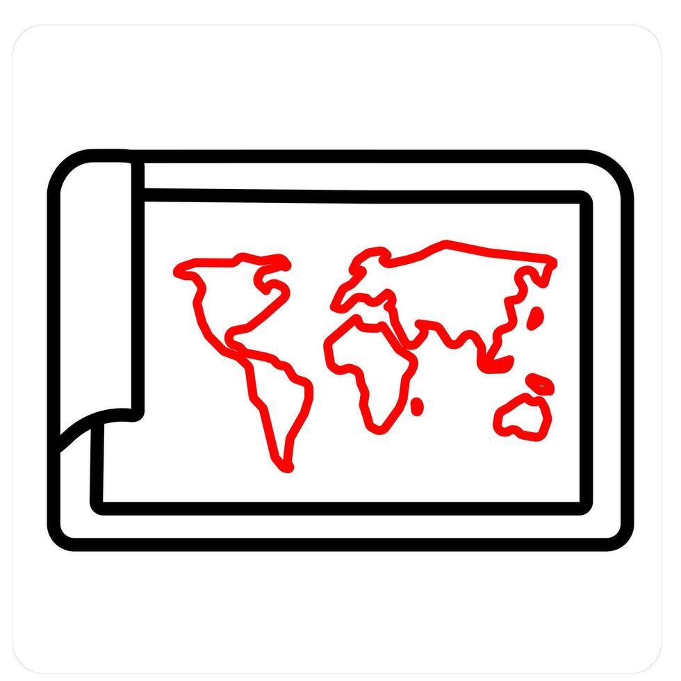 Map and pin icon concept vector