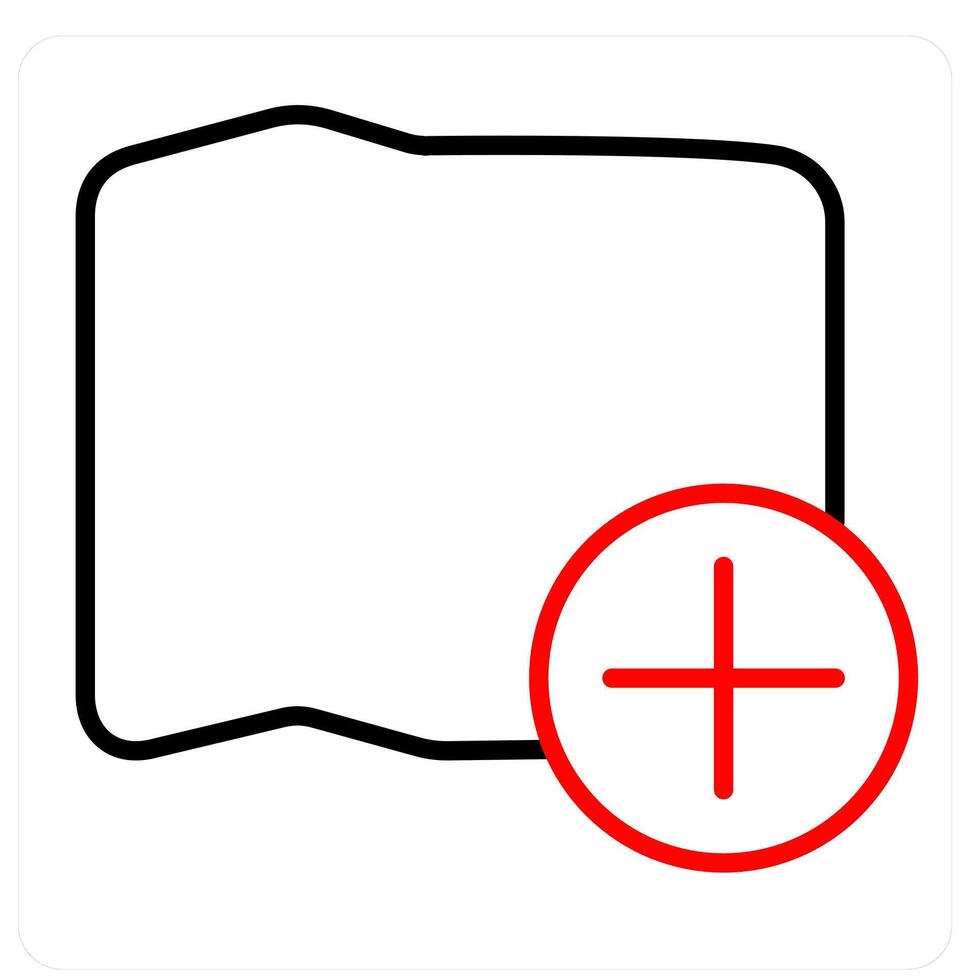 Add Location and add icon concept vector