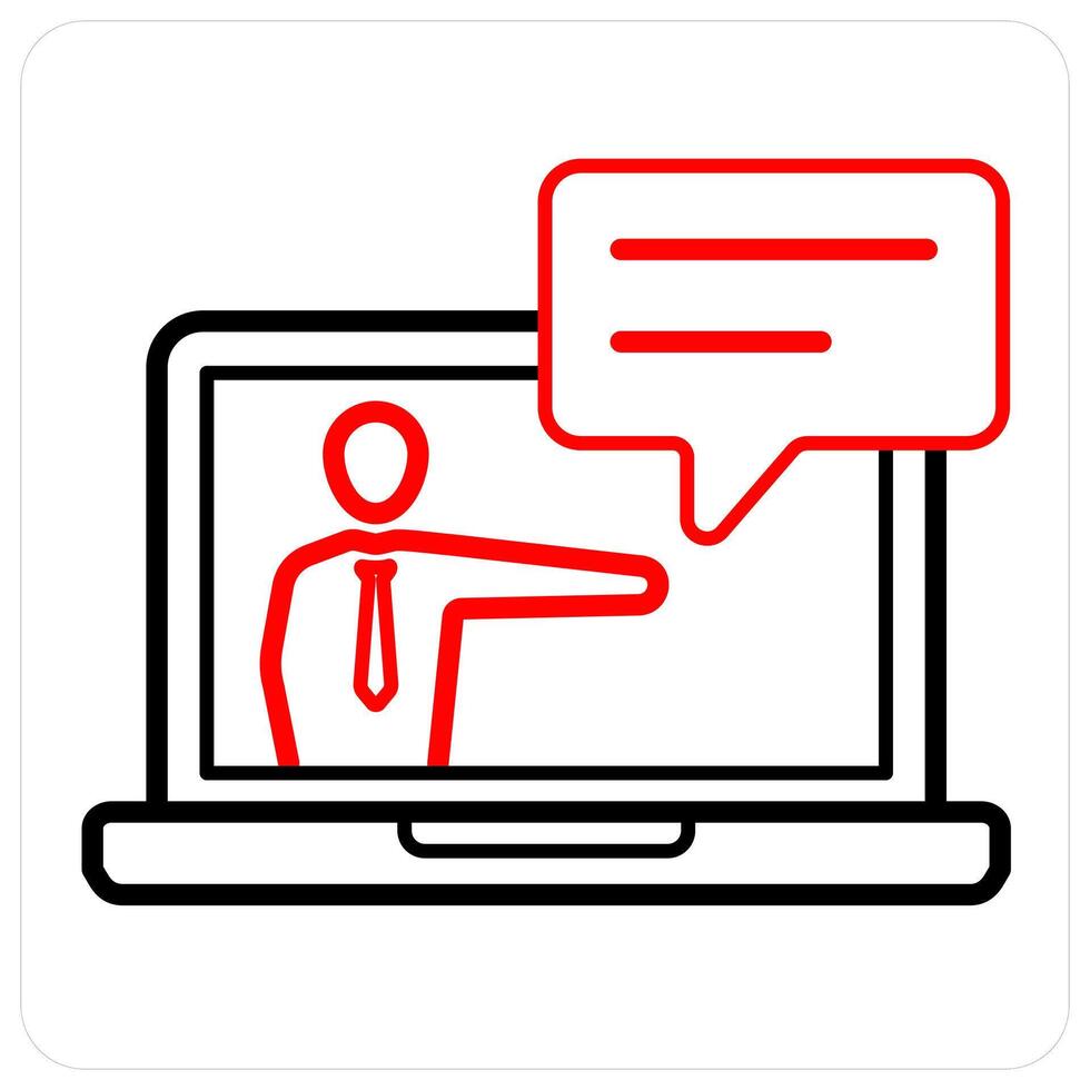 Online Lecture and education icon concept vector