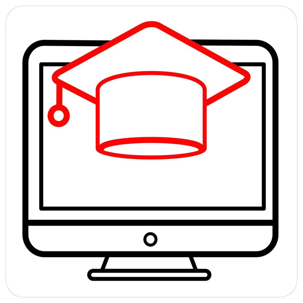 E Learning and education icon concept vector