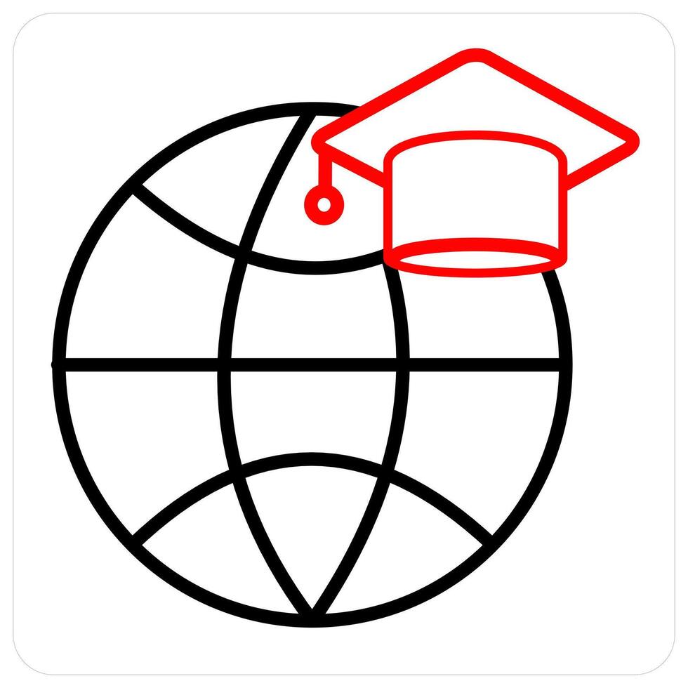 Distance education and learning icon concept vector