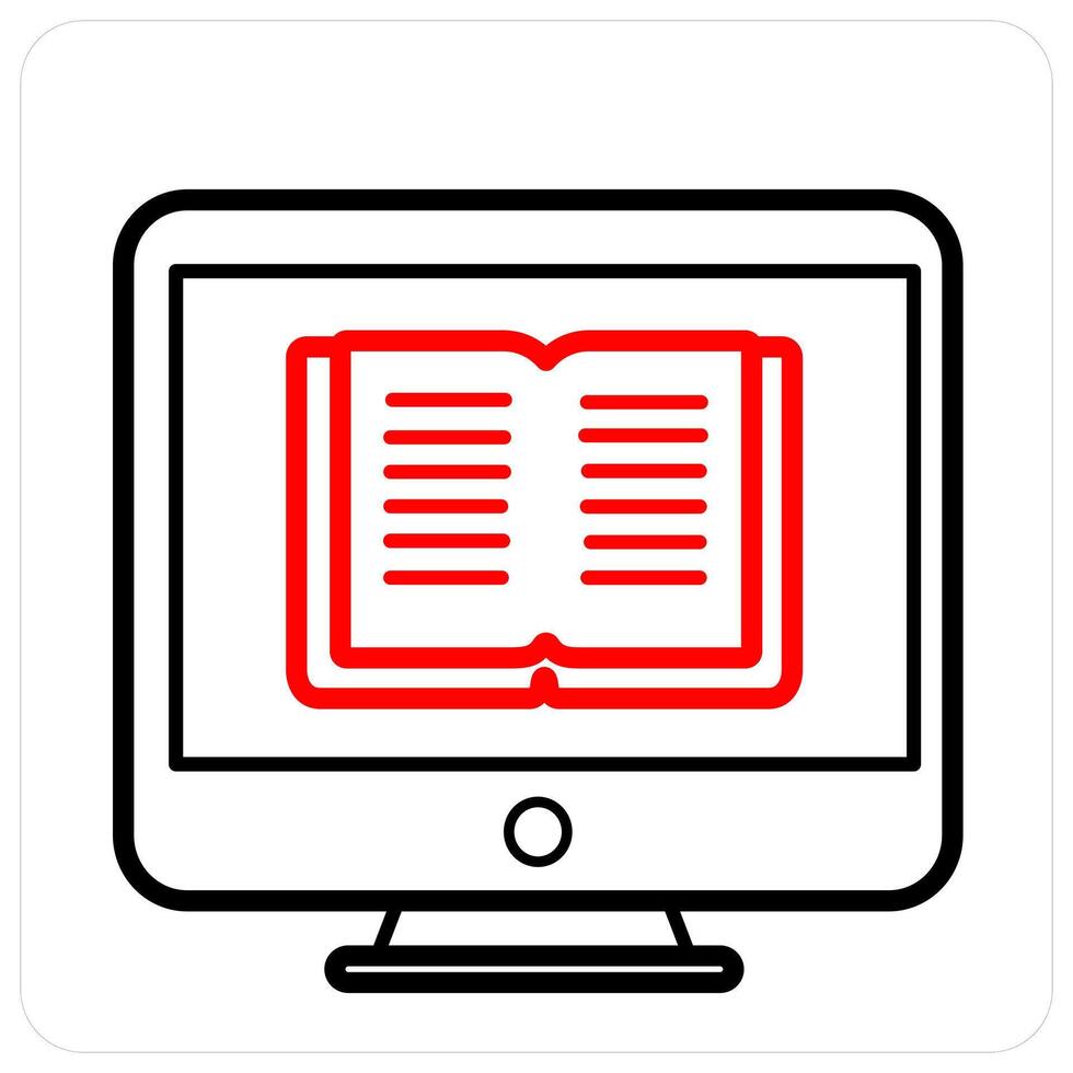 E Learning and education icon concept vector