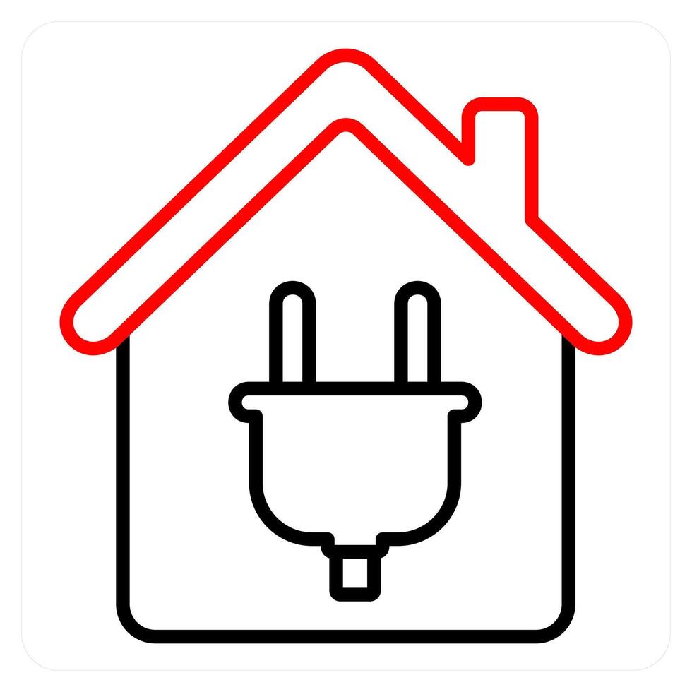 Domestic Electricity and energy icon concept vector