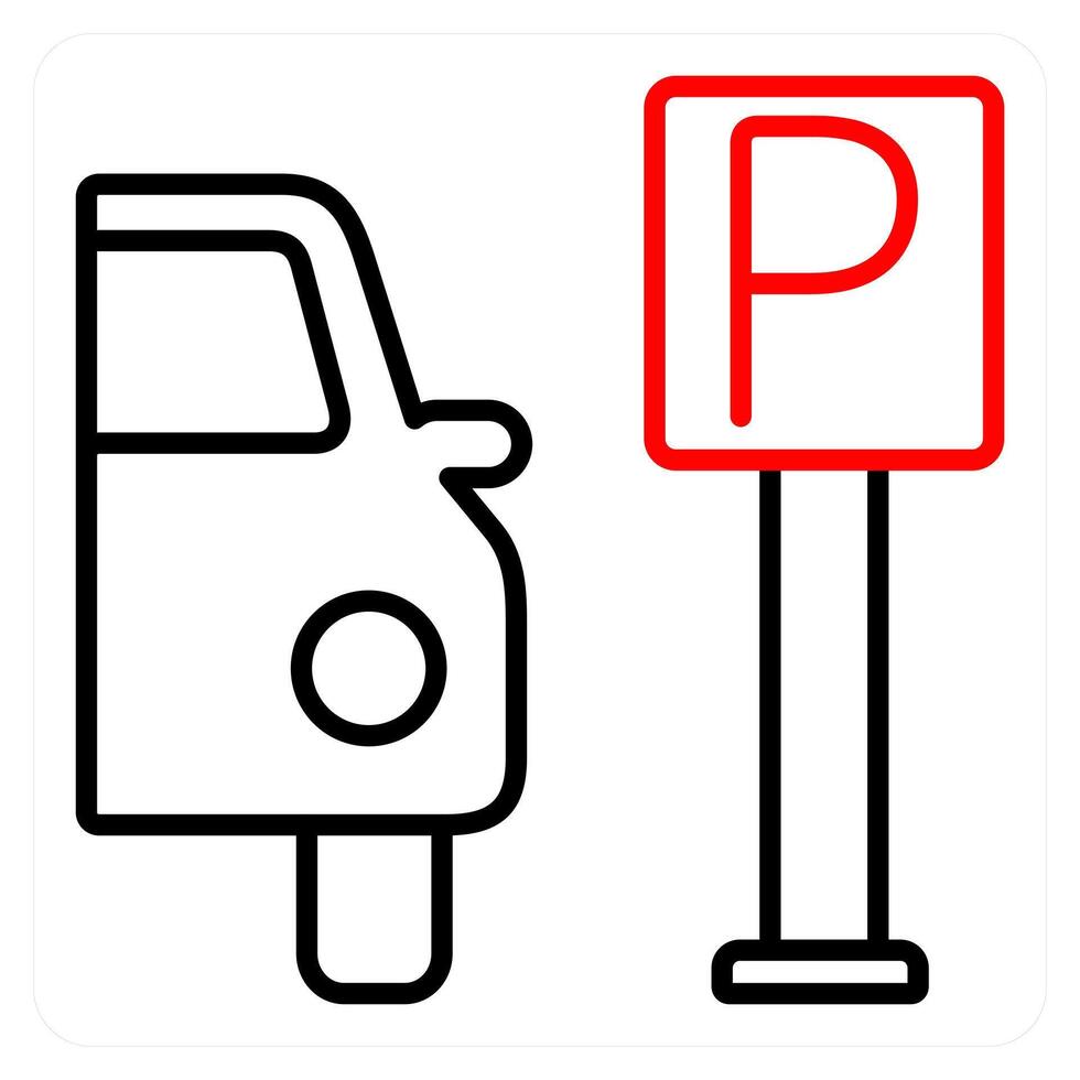 Parking and car icon concept vector