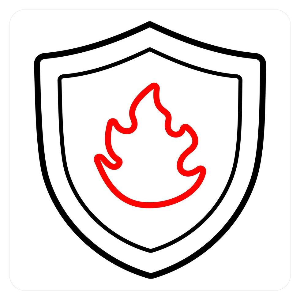Fire Security and fire icon concept vector