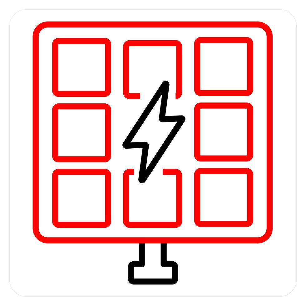 Solar Panels and solar energy icon concept vector