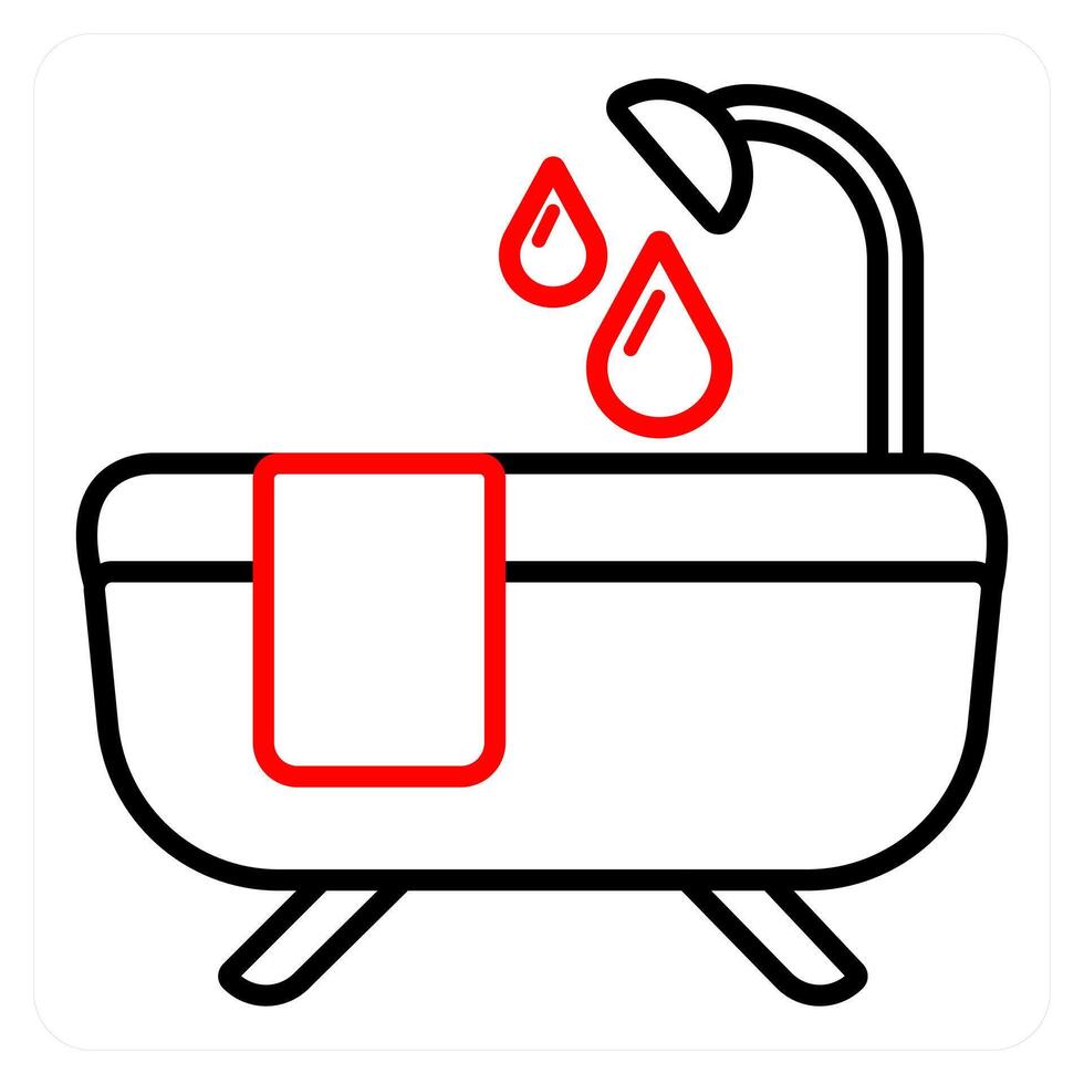 Bath and hotel service icon concept vector