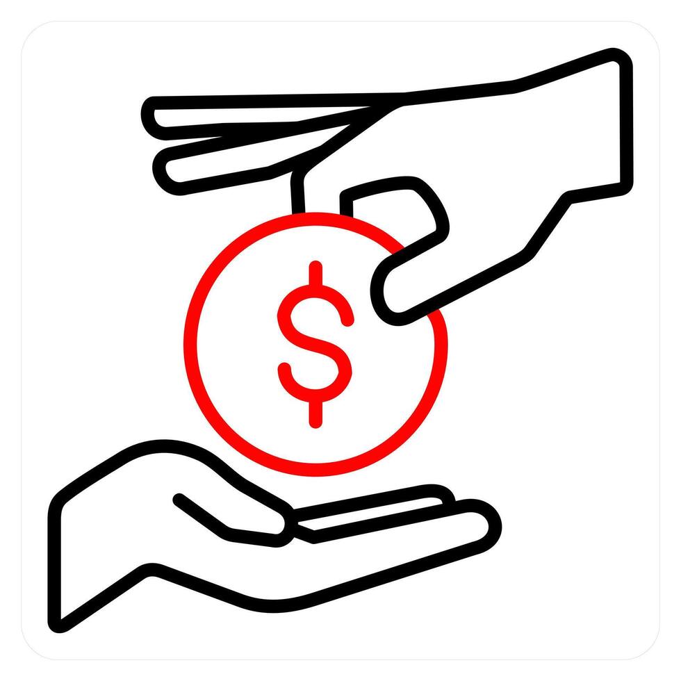 Mortgage Concept and cash icon concept vector