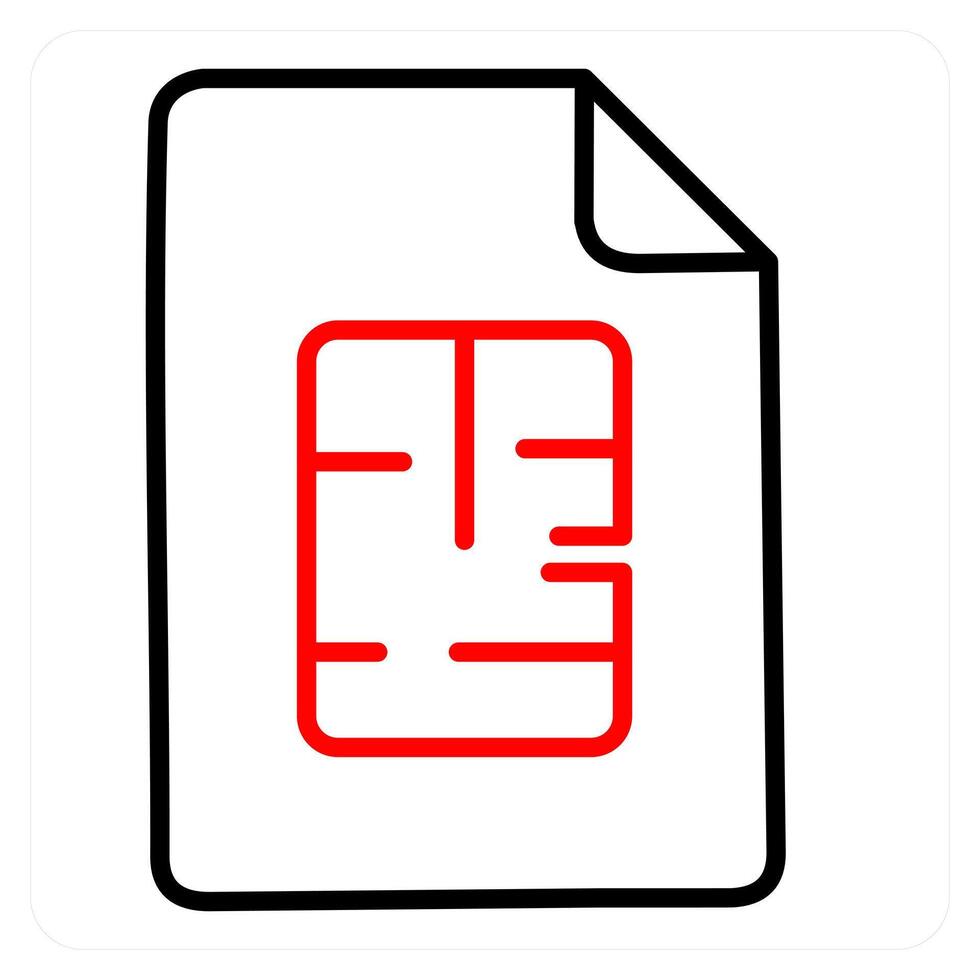 Floor Plan and house project icon concept vector