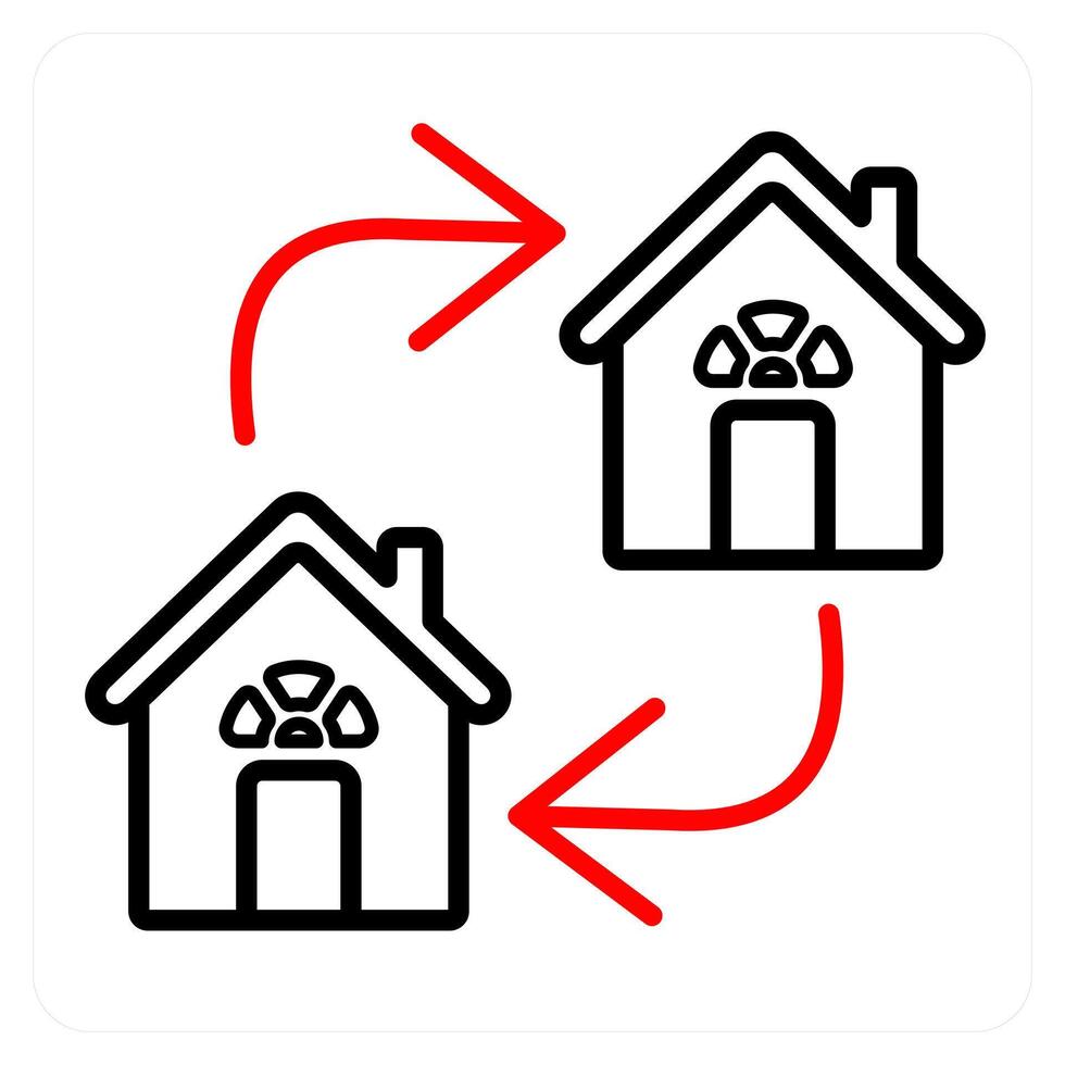 Relocation and move icon concept vector