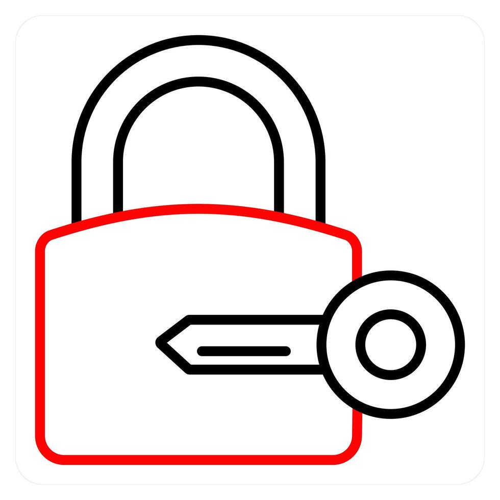 Lock and Key and locked icon concept vector