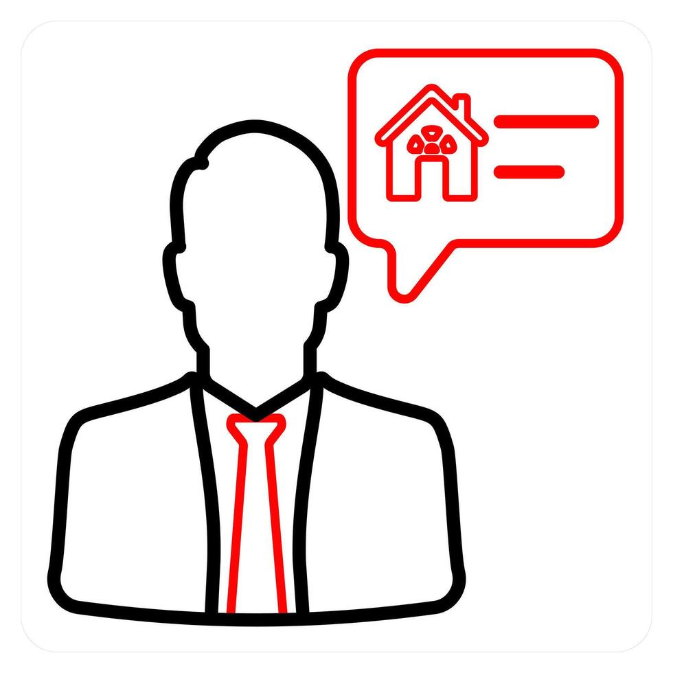 Property Advisor and property agent icon concept vector