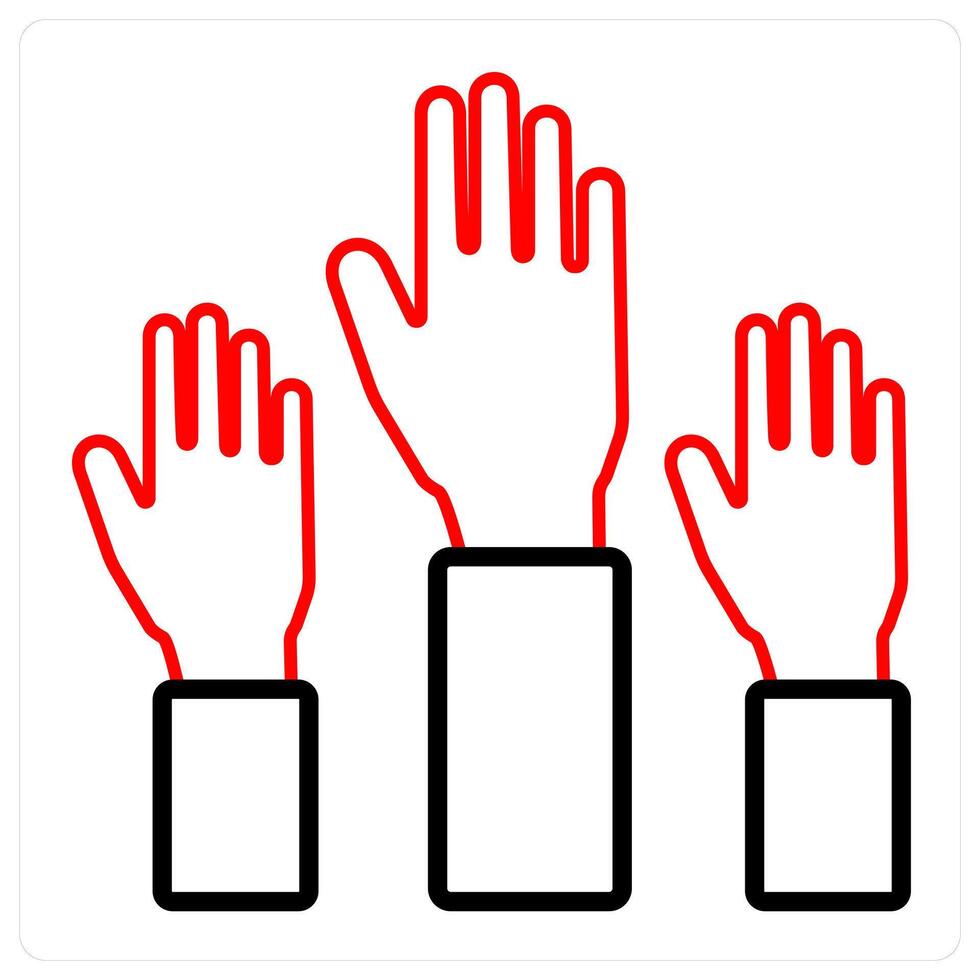 Raise Hands and raise icon concept vector