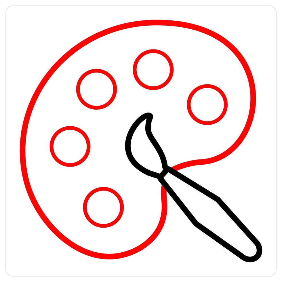 Paint Brush and painting icon concept vector
