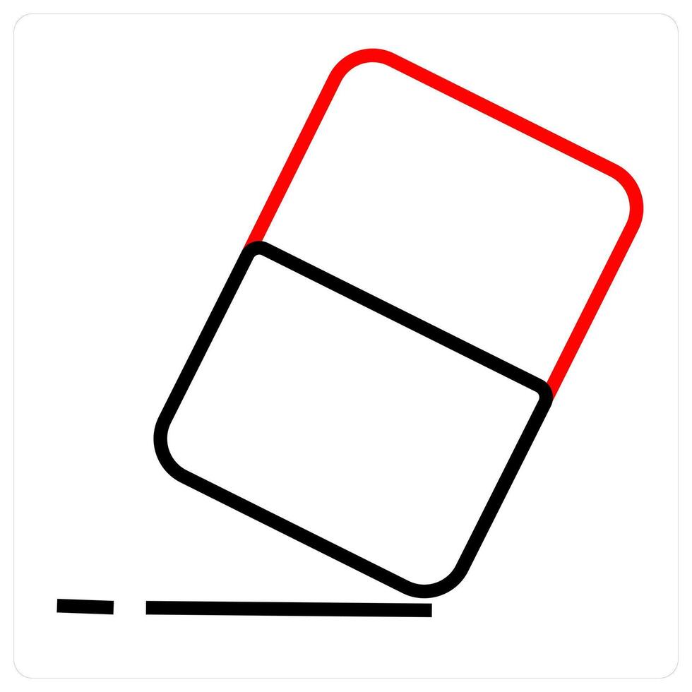 Eraser and remove icon concept vector