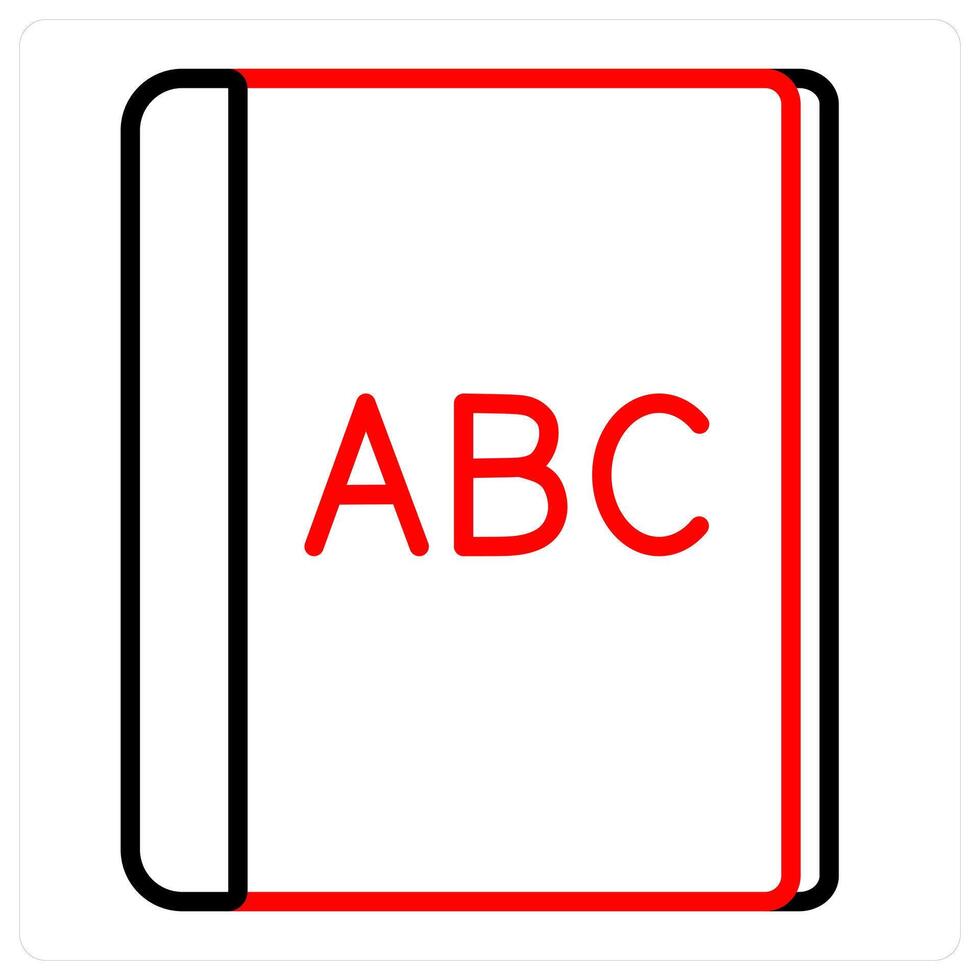 Alphabet and book icon concept vector