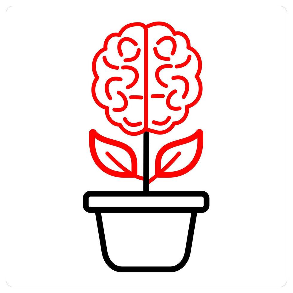 Brain and awarness icon concept vector